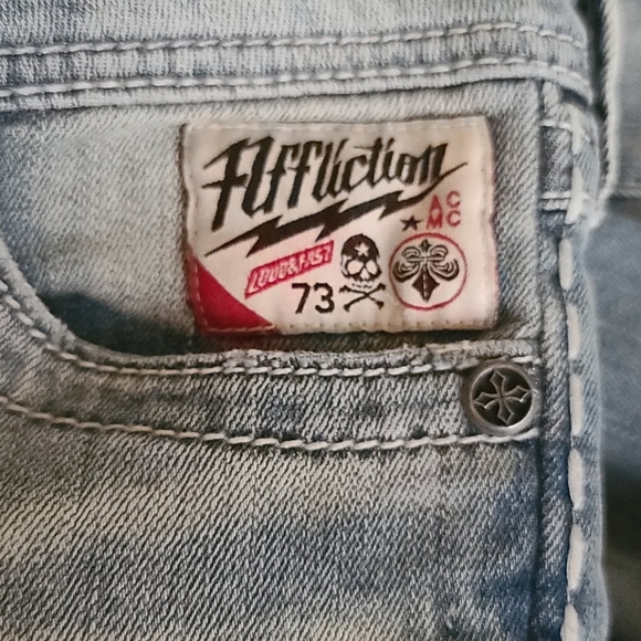 Affliction Women Bootcut Jeans Jade Wing Cutout - Picture 7 of 7